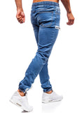 Men's Fashion Cozy Elastic Waist Lace Up Jeans
