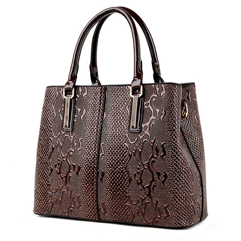 New Vintage Style Large Capacity PU Tote Bag Handbags