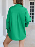 Women's Fashion Lapel Single Breasted Oversized  Blouses