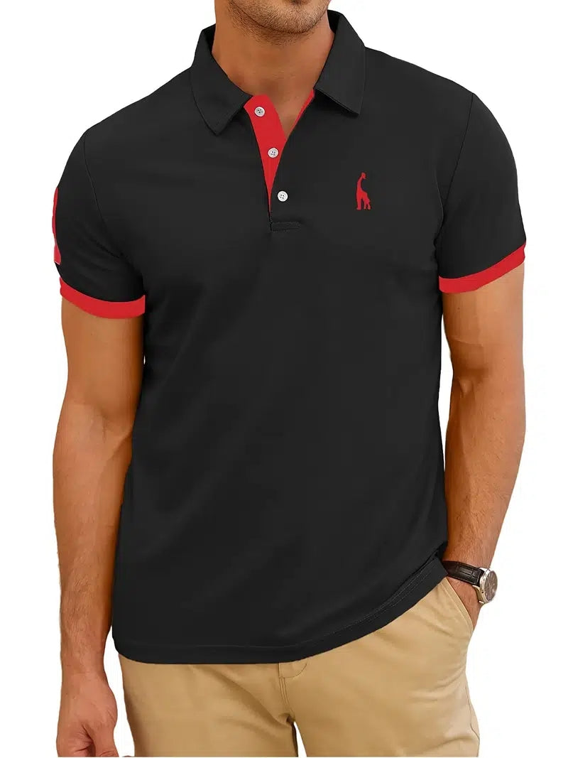 Men's Casual Slim Fit Short Sleeve Polo Shirt