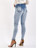 Women's Street Style Fashion Stretchy Skinny Denim Jeans