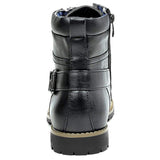 Knight's Style PU Leather Mental Zipper Motorcycle Men Boots