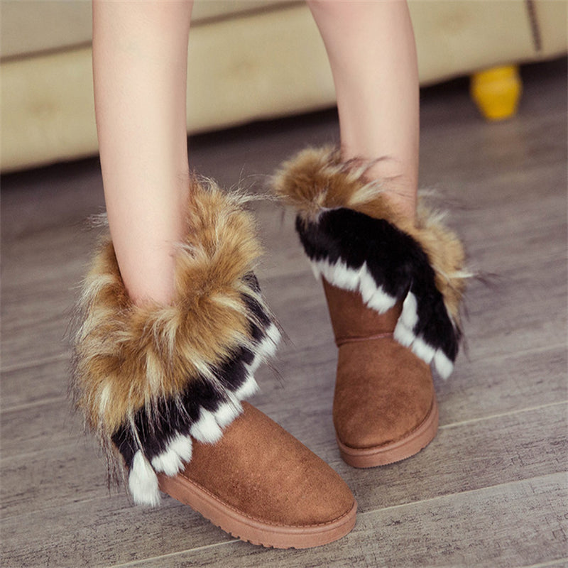 Women's Super Warm Mid-Tob Fashion Fur Snow Boots