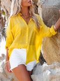 Summer Sandy Beach Sun Protection Thin Long Sleeve Ladies Blouse