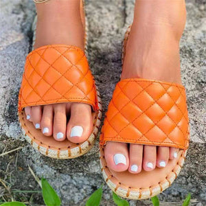 Simple Stylish Large Size Knitting Slipper for Women