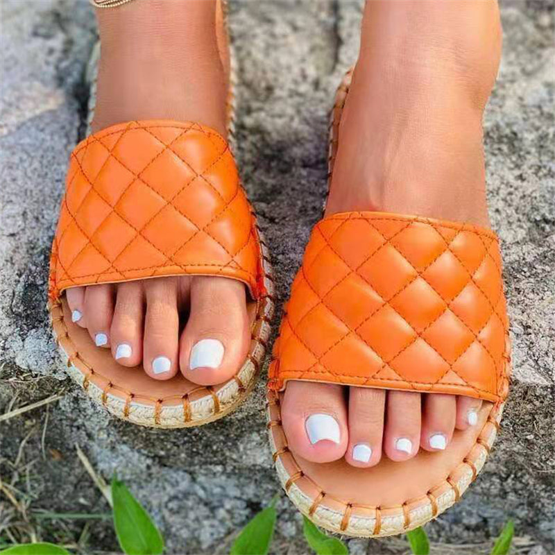 Simple Stylish Large Size Knitting Slipper for Women