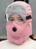 Winter Outdoor Waterproof Warm Trapper Hat with Mask and Glasses