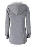 Vintage Casual Warm Plush Lined Hooded Jacket for Women