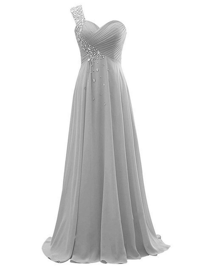 Pretty Sweetheart Neck One Shoulder Strap Dress for Evening