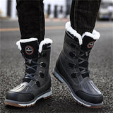 Men's Warm Lace Up Outdoor Waterproof Winter Best Snow Boots