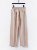 Men's Plus Size Straight Casual Simple Style Cotton And Linen Loose Pants