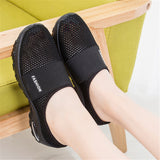 Slip-On Style Open Mesh Upper Rocker Bottom Durable Lightweight Shoes