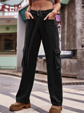 Relaxed Hip Hop Straight Leg Women's Cargo Pants