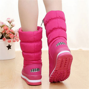 Women's Warm Thick Plush Platform Waterproof Snow Boots