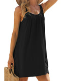 Sexy Ladies U Neck Sleeveless Flowy Pool Party Dress