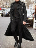 Men's Double-Breasted Over-The-Knee Fashion Casual Trench Coat