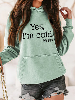 Cool Comfortable Large Size Letter Printed Ladies Hoodies
