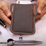 Men's Vintage Leather Waist Holster Phone Bag