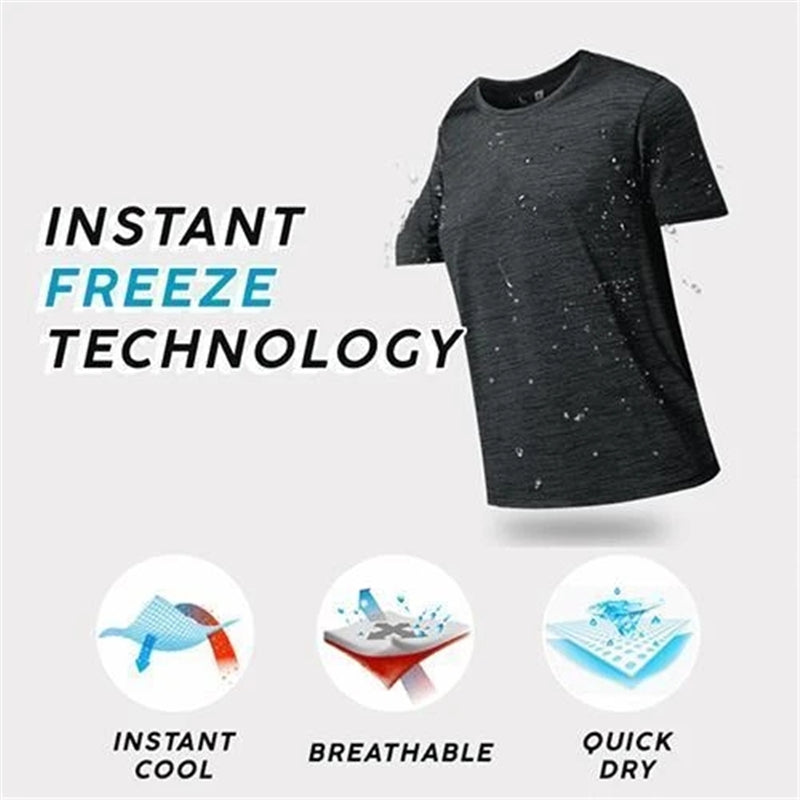 Men's Ice Silk Anti-Dirty Waterproof Quick Dry T-Shirt