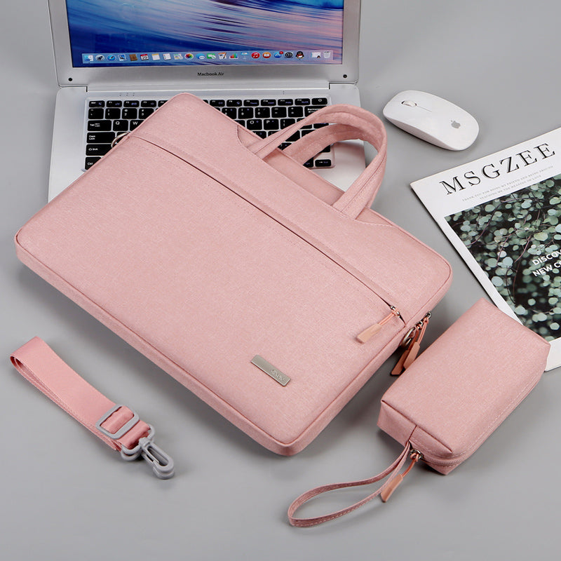 Pretty Simple Solid Color Laptop Bag For Women