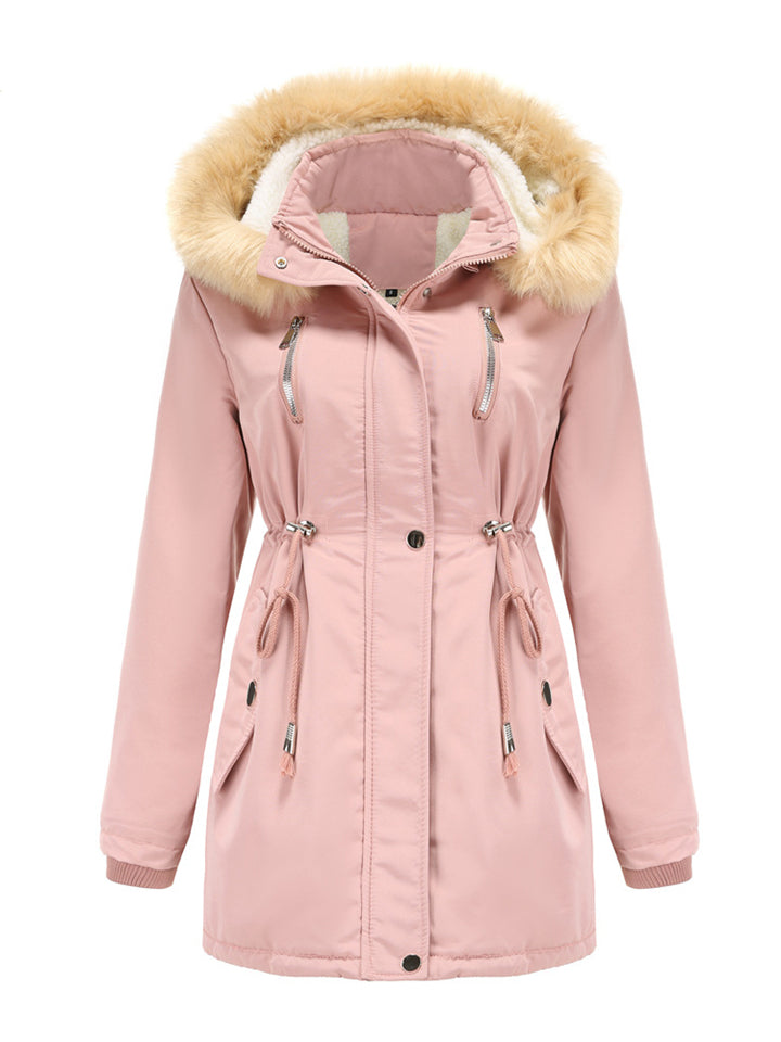 Women's Warm Fashion Winter Coat with Removable Hood