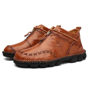 Men's Casual Plus Size Cowhide Martin Boots