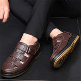 Classic Leather Closed Toe Summer Shoes for Men