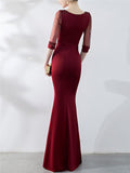 Gorgeous Fitted Waist Mermaid Maxi Vintage Evening Gowns