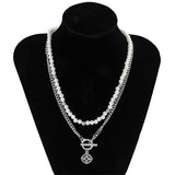 Women's Graceful Simple Retro Artificial Pearl Beaded Necklace