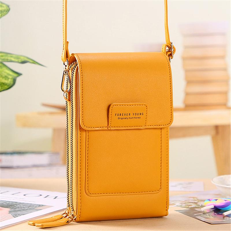 Screen Touch Multiple Compartment Card Slot Crossbody Phone Holder Mini Bag