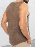 Casual Solid Color Vests Loose Sleeveless Sweaters