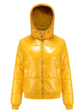 New Winter Keep Warm Hooded Solid Women Zipper Cotton Coats