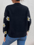 Floral Printed Round Neck Sweaters For Women