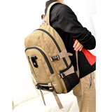 Unisex Multi-Pocket Spacious Interior Canvas Traveling Top-Handled Backpack