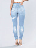 Casual Tight Ripped Jeans For Women