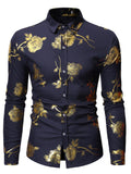 Men’s Button Up Floral Long Sleeve Shirt