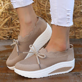 Women's Mesh Surface Breathable Lace-up Running Loafers