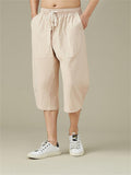 Men's Breathable Plus Size Loose Cropped Trousers