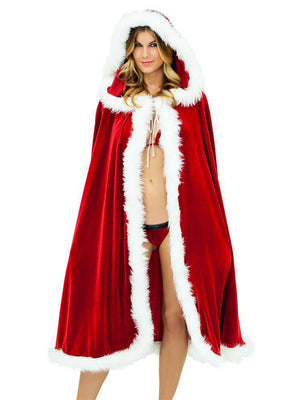 Women's Hooded Cape Christmas Costume Party Costume