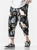 Men's Cool Cats Printed Casual Cropped Pant
