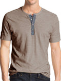 Summer Leisure Patchwork Slim Short Sleeve T-shirts For Men
