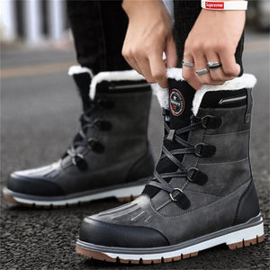 Men's Warm Lace Up Outdoor Waterproof Winter Best Snow Boots