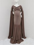 Gorgeous Sweetheart Neckline Off Shoulder Front Ruched Chiffon Mermaid Maternity Gown