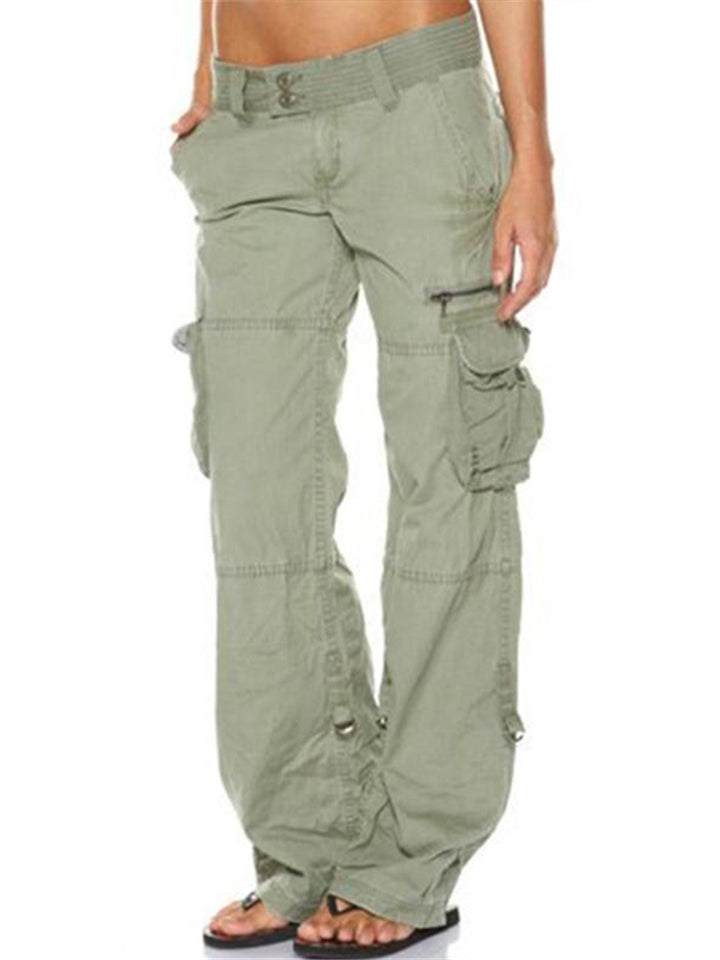 Women's Cool Multiple Pockets Wide Leg Cargo Pants