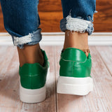 Lady Simple Green Lace Up Spring Autumn Shoes