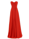 Pretty Strapless Sweetheart Neckline Tulle A-Line Gown Dress for Wedding