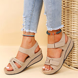 Women's Open Toe Summer Vacation Velcro Roman Sandals