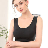 Plus Size Wireless Butterfly Back Seamless Wide Straps Yoga Bra