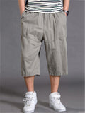 Mens Loose Stitching Pure Color Sweatpants