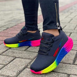 New Multi Color Sole Non-slip Breathable Lace Up Female Sneakers